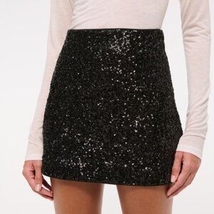Abercrombie & Fitch Black Sequin Pencil Skirt